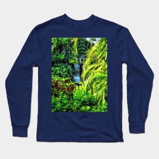 Caribbean - Bahamas - Tropical Waterfall Long Sleeve T-Shirt